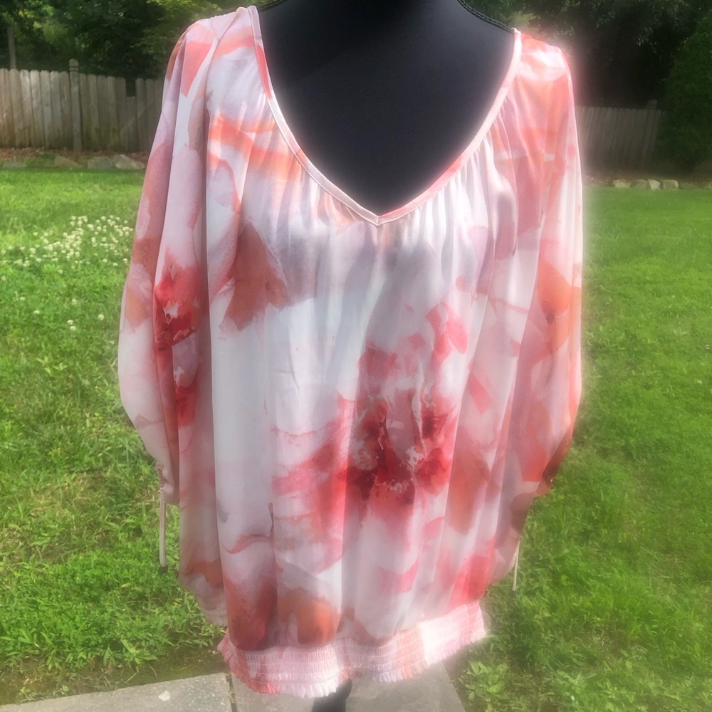 Jennifer Lopez Sheer Cold Shoulder Top Size Xl